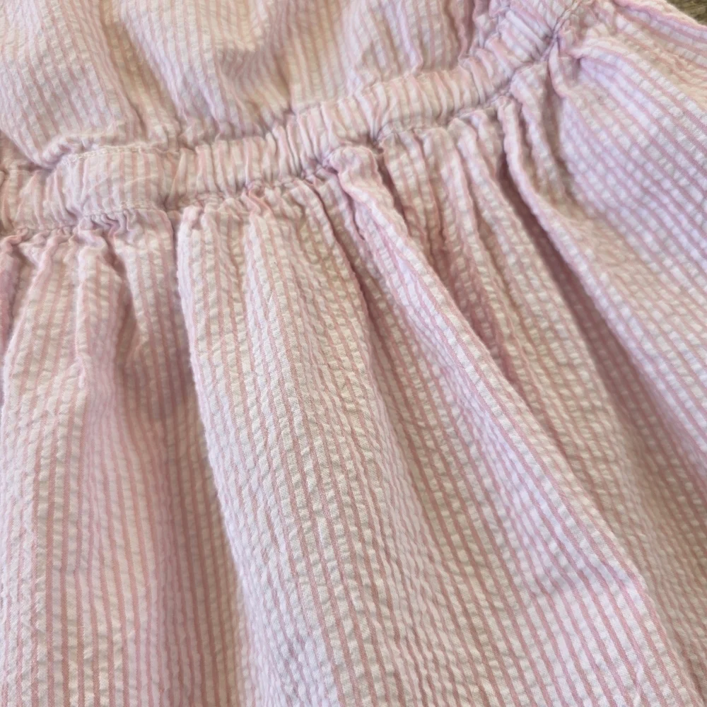 Crewcuts Light Pink Striped Ruffle Dress